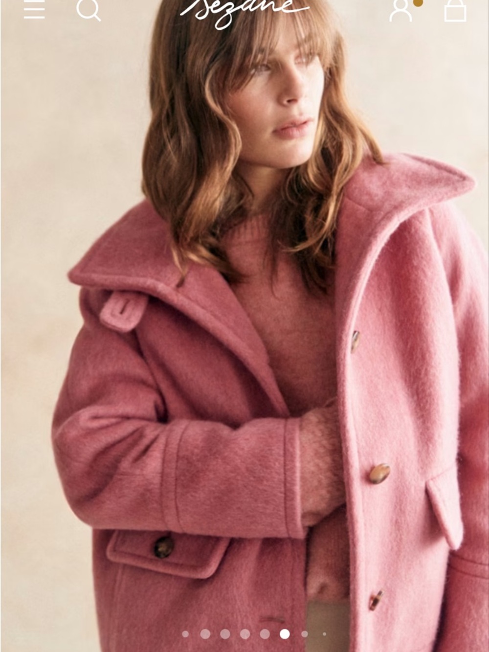 Sezane Leo Coat in Rosewood